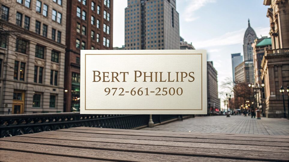 Bert Phillips 972-661-2500 Bert Phillips 972-661-2500